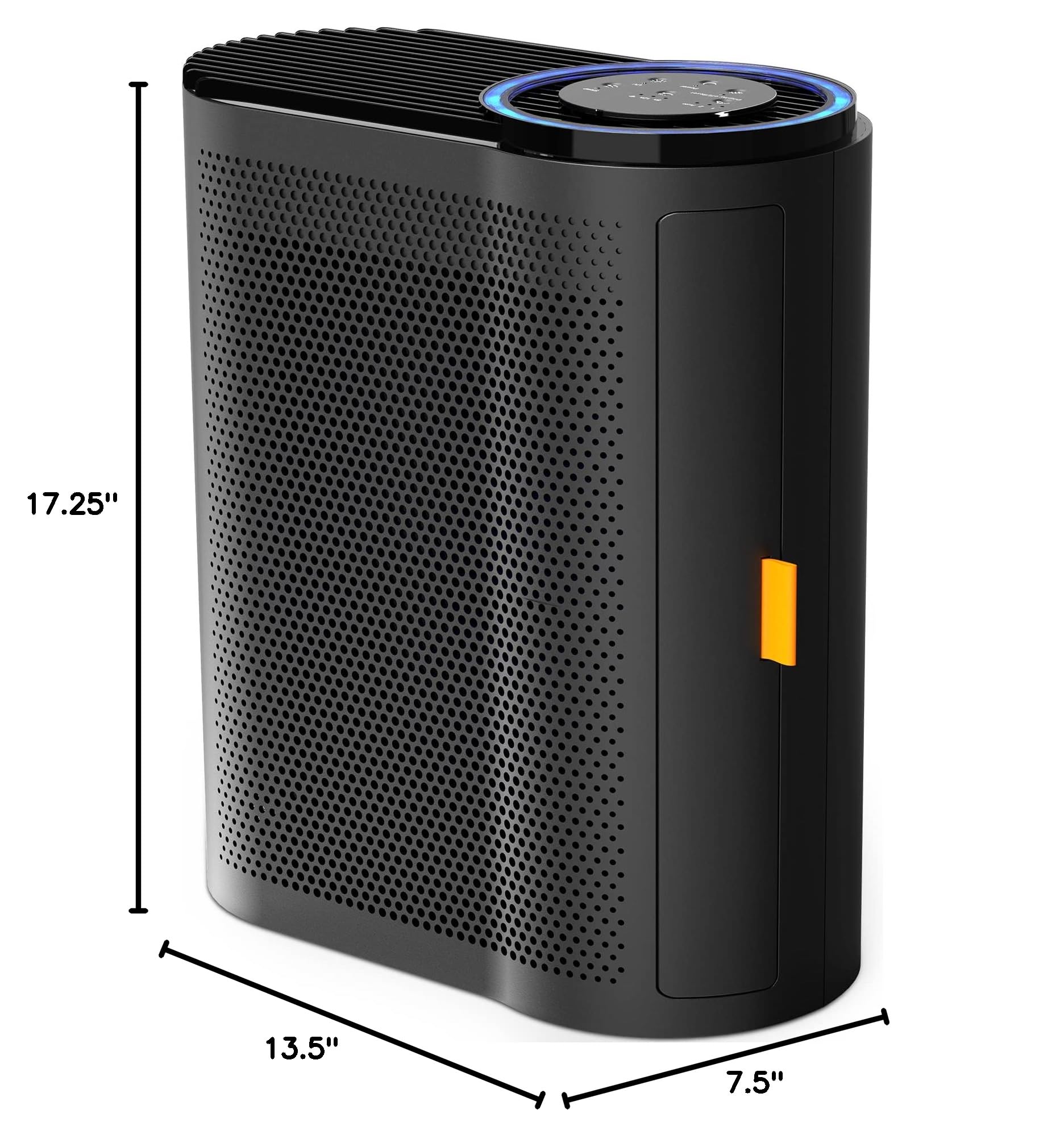 AROEVE Air Purifiers for Home Bedroom, Covers Up to 1095 ft², 3-in-1 Filter Sleep Mode, Air Quality Indicator Ring, Remove Dust Smoke Odor Pollen Allergies Pet Hair for Dorm Room, Office, MK04, Black