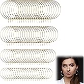 80PCS Earring Beading Hoops, Stainless Steel Hoop Earring,Round Hoop Earrings Findings for Jewelry Making, Wine Charms & DIY Craft,Ideal for Jewelry Makers, Crafters & Gift Designers