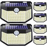 HMCITY 120 LED Outdoor Solar Lights with Motion