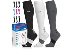 NEWZILL Medical Compression Socks for Women & Men, 20-30 mmHg Knee-High Support for Circulation, All-Day Comfort for Work Travel Running Cycling and Fitness