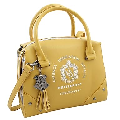 Bioworld Harry Potter Purse Designer Handbag Hogwarts Houses Womens Top Handle Shoulder Satchel Bag Hufflepuff