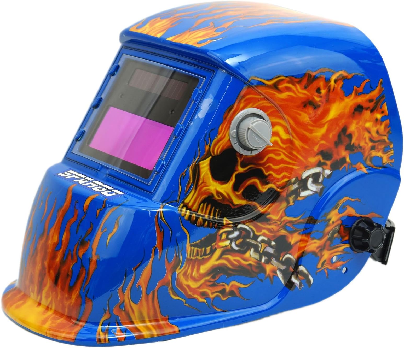 Spargos Auto Darkening Welding Cutting Helmet Mask Eyes Protection Solar Powered Gas Mig Tig Arc Welder Black