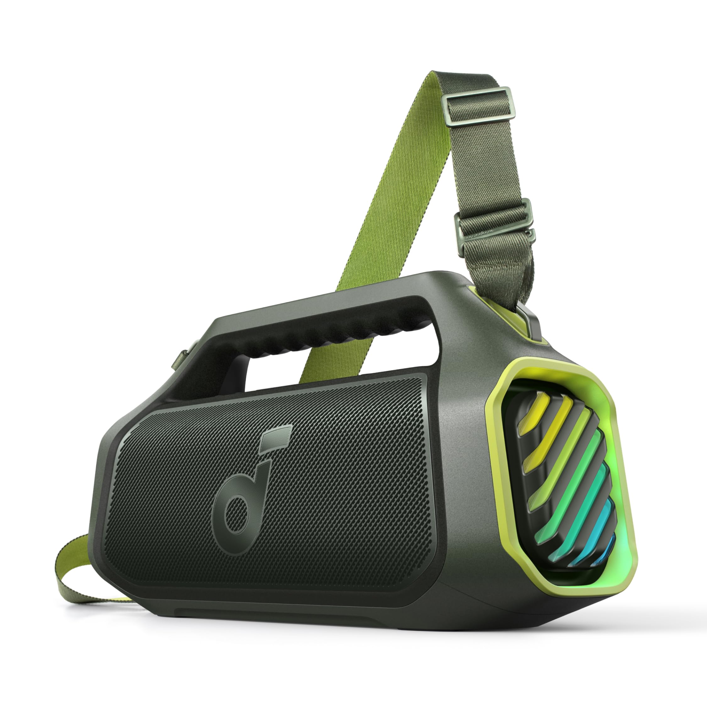 soundcore Anker Motion Boom Plus 2 IP67 Lautsprecher für Draußen, 80W Stereo Sound, Individueller EQ & BassUp, USB-C, Bluetooth, Integrierte Powerbank, Wasserdicht, für Camping, Pool, Strand, Garten