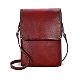 Iswee Leather Crossbody Bags for Women RFID Blocking Cell Phone Purse Small Anti-Theft Zippered with Card slots