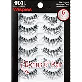 Ardell Wispies Lashes 113 Natural Look Wispy Strip False Eyelashes, 6 Pairs | The Original Lightweight &amp; Seamless Blend with Invisiband, Reusable Strips for Everyday Wear