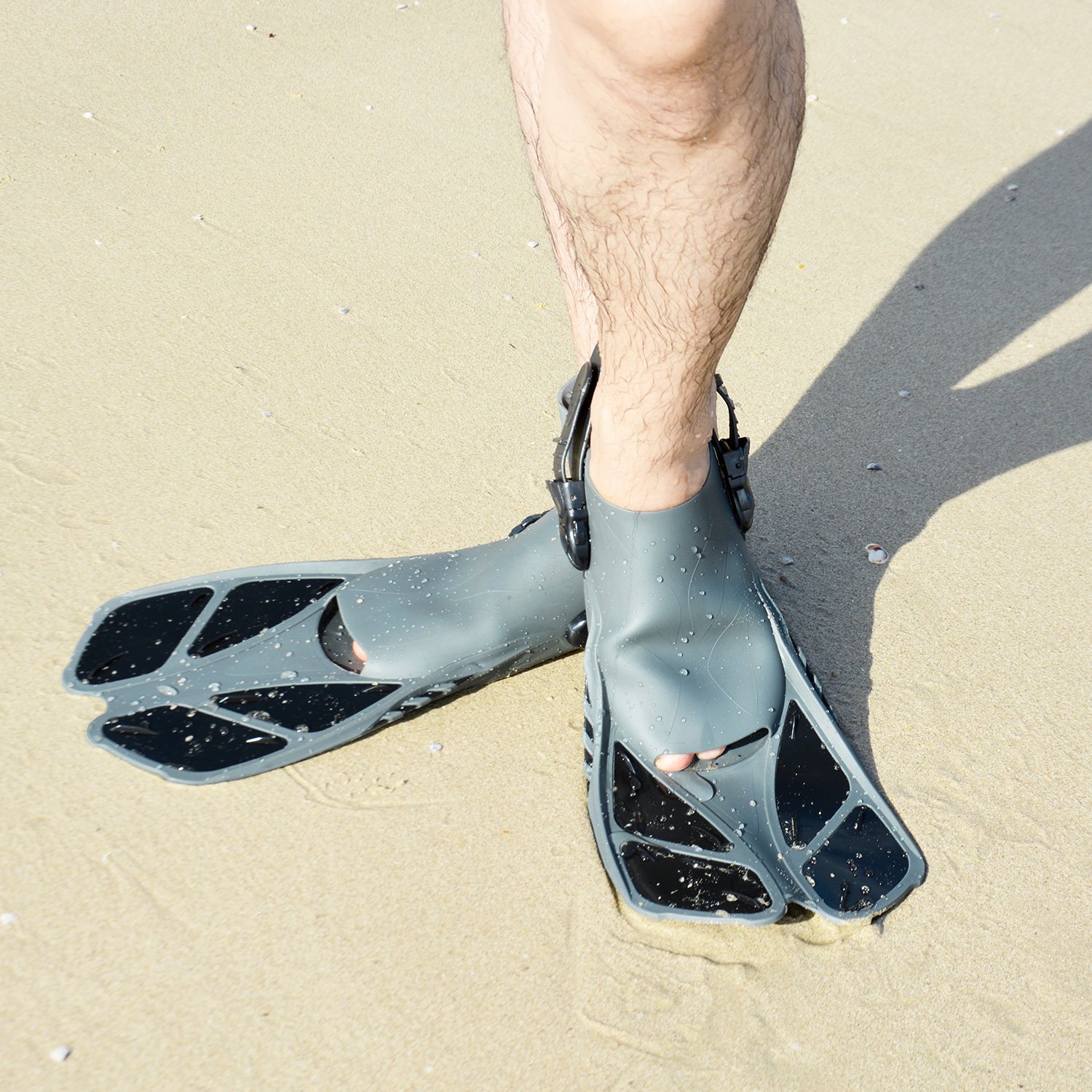 CAPAS Snorkel Fins, Swim Fins Travel Size Short Adjustable for