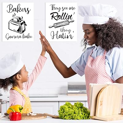 Buy 9 Pieces Kitchen Art Prints Kitchenware With Sayings Wall Art Posters Unframed Kitchen Posters Decoration With 40 Pieces Glue Point Dots For Kitchen Dining Baking Room Restaurant Online In Indonesia B08fc2v6h4