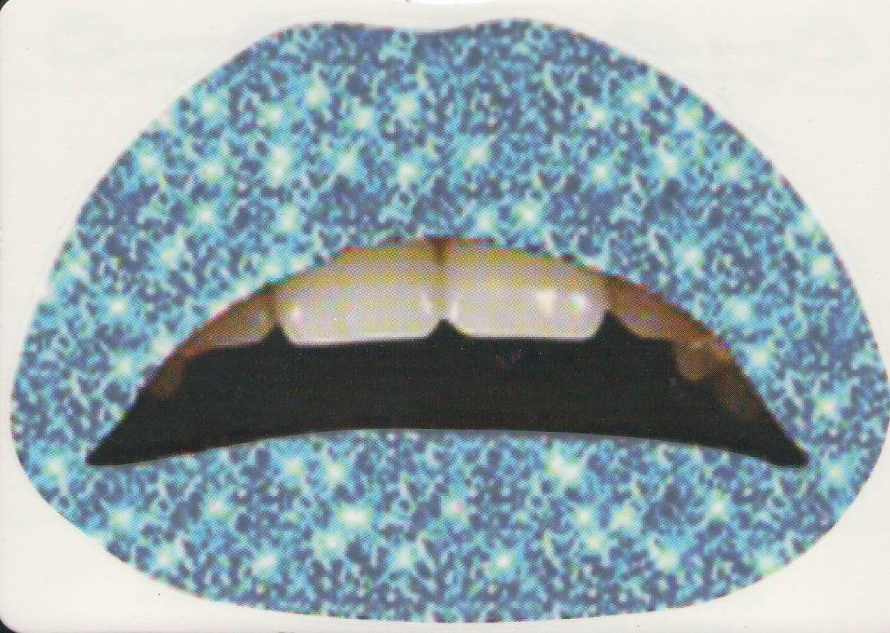 Temporary Lip Tattoo- Blue Glitter