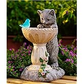Philodwell Cat Statues for Bird Bath: Outdoor Sculptures for Garden Lawn Patio Yard Balcony Porch - Unique Gifts for Mother Grandma Women