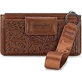 X Wrangler Wristlet Wallets for Women Bifold Clutch Wallet Card Cases & Money Organizers Female Western Wallet with Zipper Pocket
