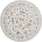 Soft Marine Animal Washable Faux Wool Stain Resistant Rug Rubber Non-Slip Backing for Playroom Bathroom Living Room Bedroom B