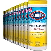Clorox Disinfecting Wipes, Crisp Lemon, Kills 99.99% of Viruses & Bacteria, Multi-Pack of 12 - (12 x 35) 420 Wipes