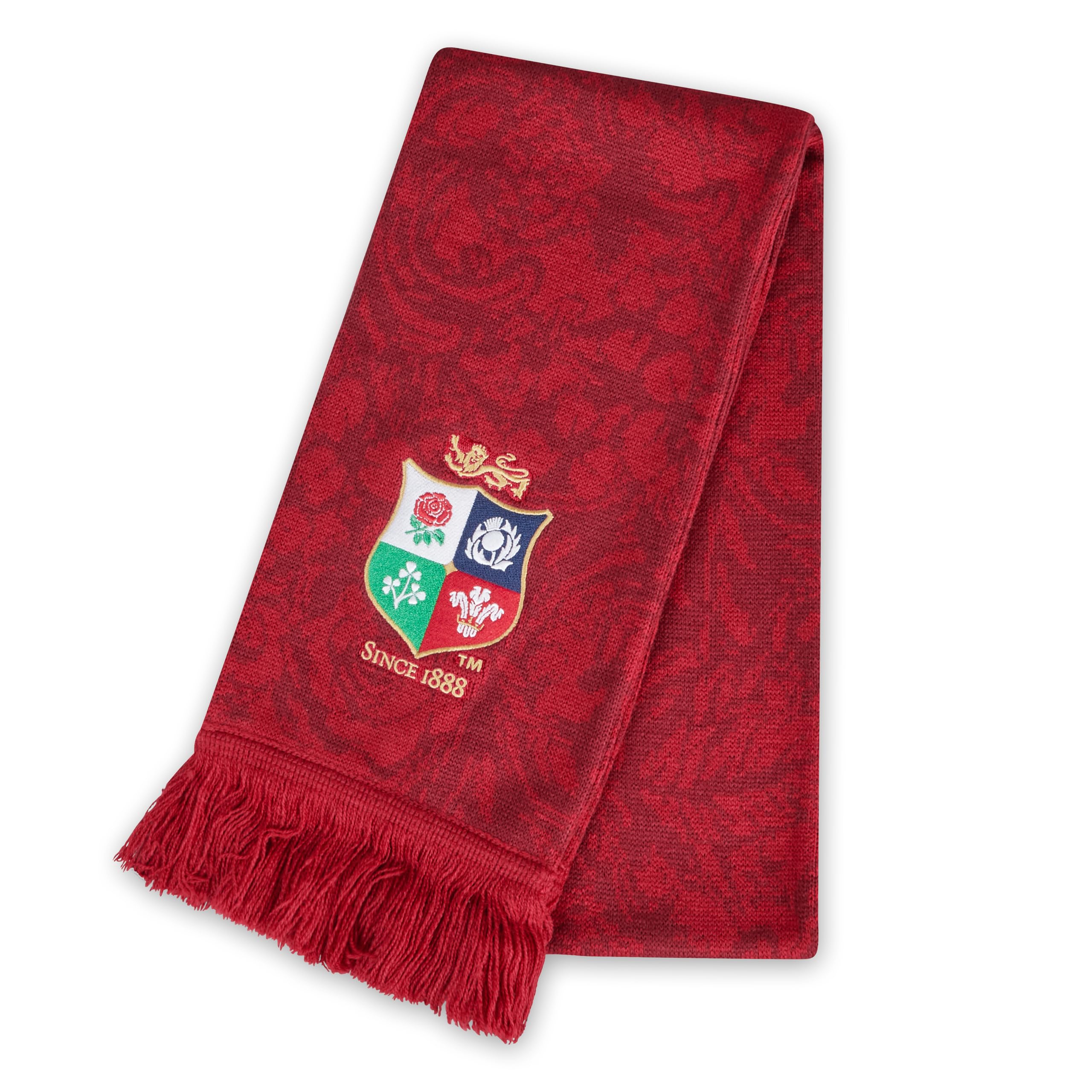 Canterbury Adult Unisex British & Irish Lions Supporter Scarf| Official British & Irish Lions Licensed Product Scarf, Red Dahlia, One Size