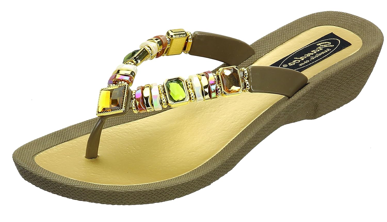 rainbow thong sandals