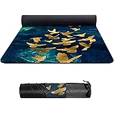 nuveti TPE Large Yoga Mat Non-Slip Exercise Fitness Mat with Carry Bag Extra Wide Yoga Mats for Women 72"x32" Extra Thick 6mm