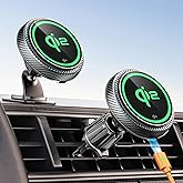 APPS2Car for Qi2 15W MagSafe Car Mount Charger, Qi2-Certified MagSafe Car Charger, Air Vent/Dashboard Magnetic Phone Holder Car for iPhone 16 Pro Max Plus 15 14 13, Black