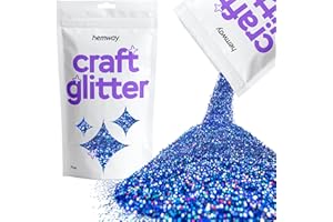 Hemway Craft Glitter Sapphire Blue Holographic 100g Fine Glitter for Crafts, Resin, Epoxy, Tumbler, Art, Candle, Decorations,