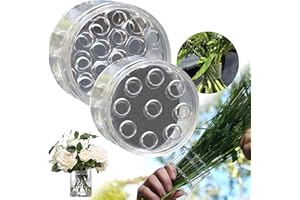 ALICACHO Spiral Ikebana Stem Holder, Spiral Stem Holder for Vases, Spiral Flower Stem Holder, DIY Spiral Ikebana Stem Holder Ring, Reusable Bouquet Twister Flower Arrangement Holder (Clear, S+L)