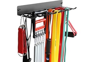 LOVIND Multi-Purpose Gym Equipment Storage Rack Resistance Bands Storage Hanger Barbell Rack Heavy Duty Gym Rack for Exercise Bands, Lifting Belts and Jump Ropes