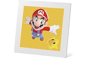 bleihum Cartoon Diamond Painting Kits for Kids -Cartoon Diamond Art for Kids Ages 4-8-12 Girls Boys,Gem Art for Kids with Wooden Frame for Birthday Christmas Gifts(7x7inch)