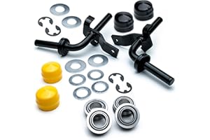 HD SWITCH GY22251 GY22252 M123811 Front Wheel Converts Bushing to Bearing Steering Spindle Axle Rebuild Kit for John Deere LA D & X Series GY20790BLE GY20789BLE GY21049BLE GY21050BLE Garden Tractor