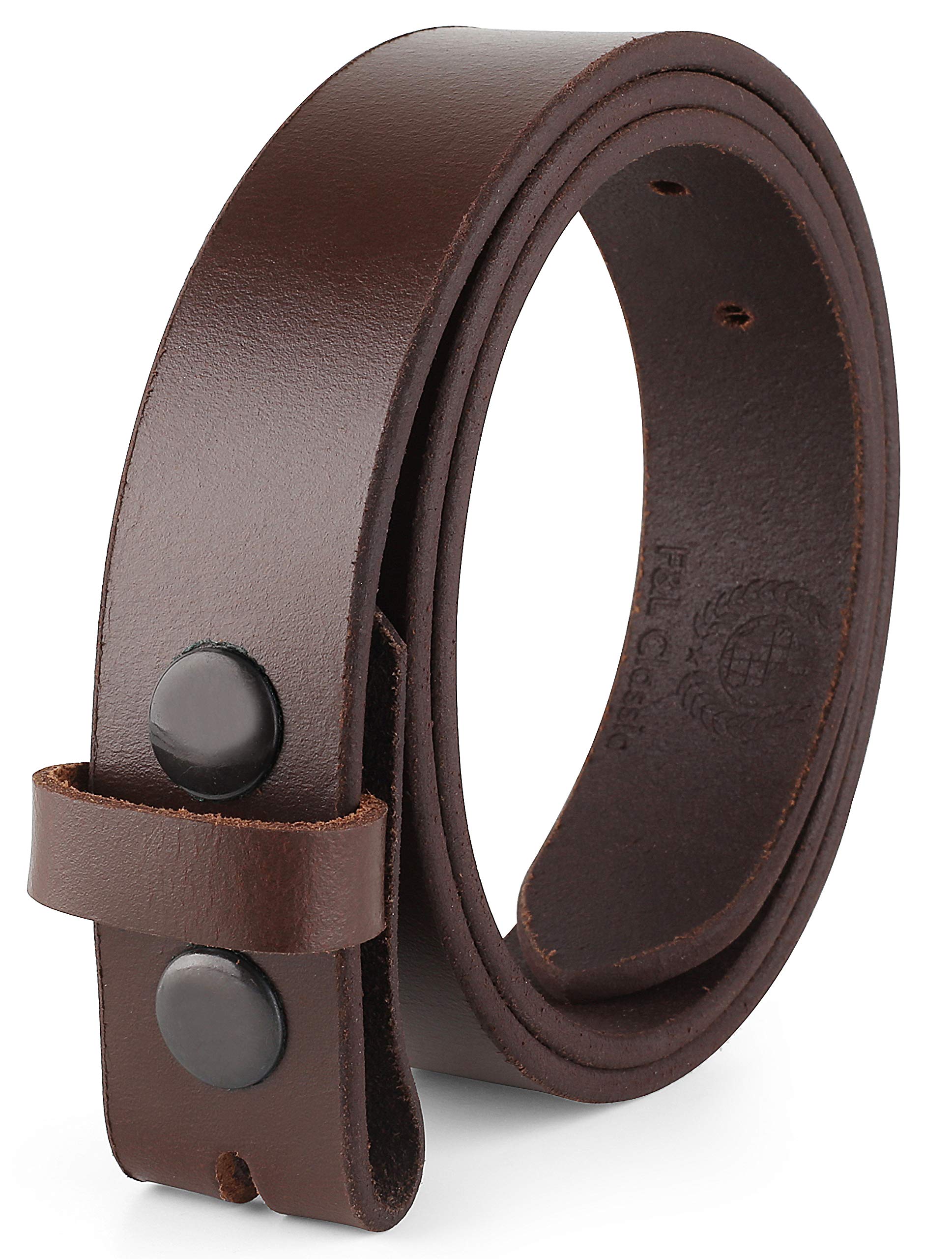 Buy Belt for Buckles 100 Full Grain One Piece Leather Belt, w/Snaps