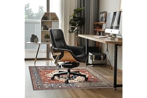 RIMAYA Office Chair Mat for Hardwood Floor, Anti Slip Hi-Q Desk Chair Mat for Hardwood & Low-Carpeted Floors, Easy to Clean Computer Floor Mat Protector Rug for Gaming Rolling Chair on Hard Wood Floors