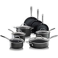 Granitestone Pro Pots and Pans Set 13 Piece Hard Anodized Premium Chef’s Cookware with Ultra Nonstick Diamond & Mineral…