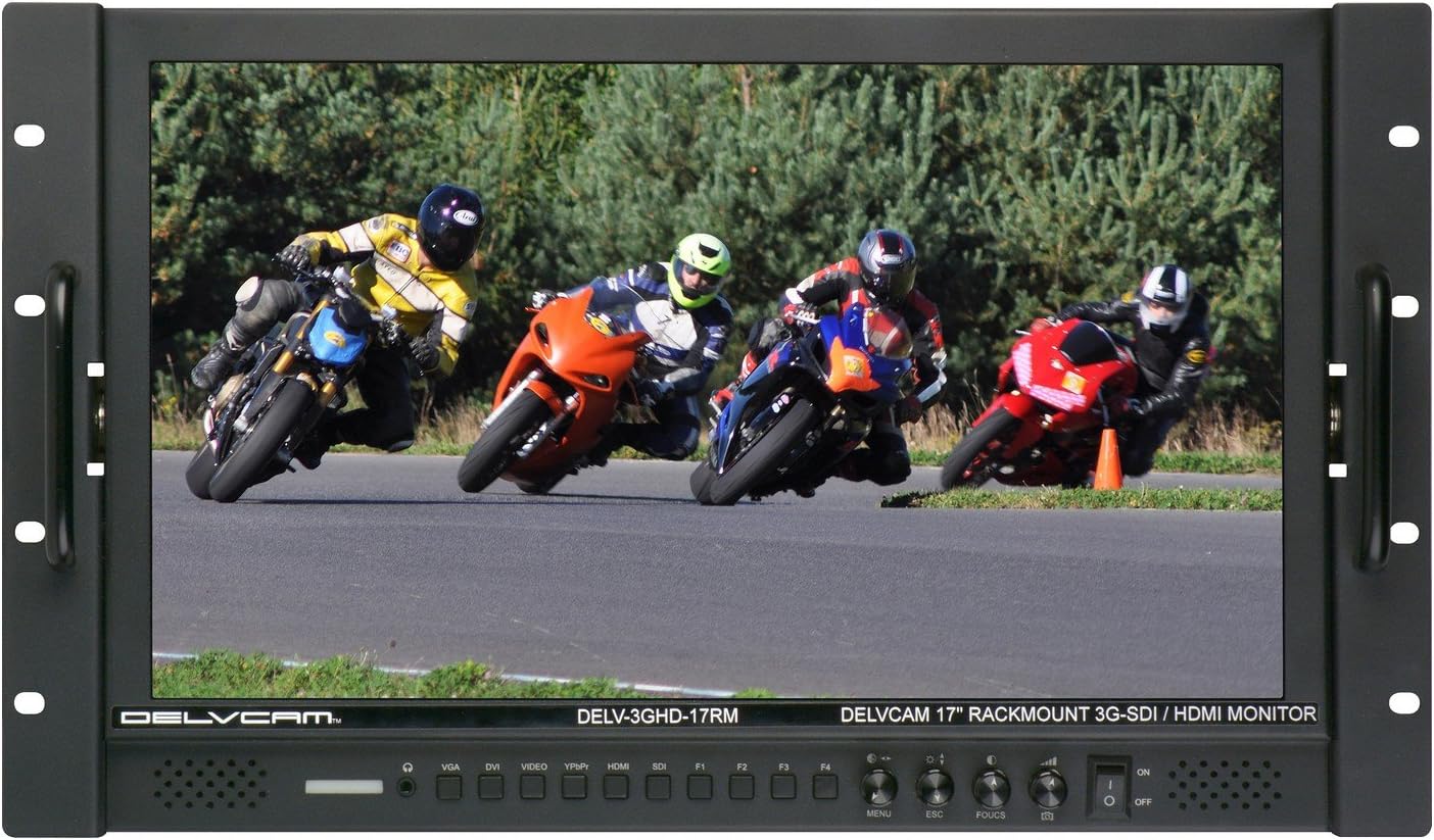 Delvcam DELV-3GHD-17RM 17.3-Inch High Resolution 3G-SDI - HDMI Rackmount LCD Monitor