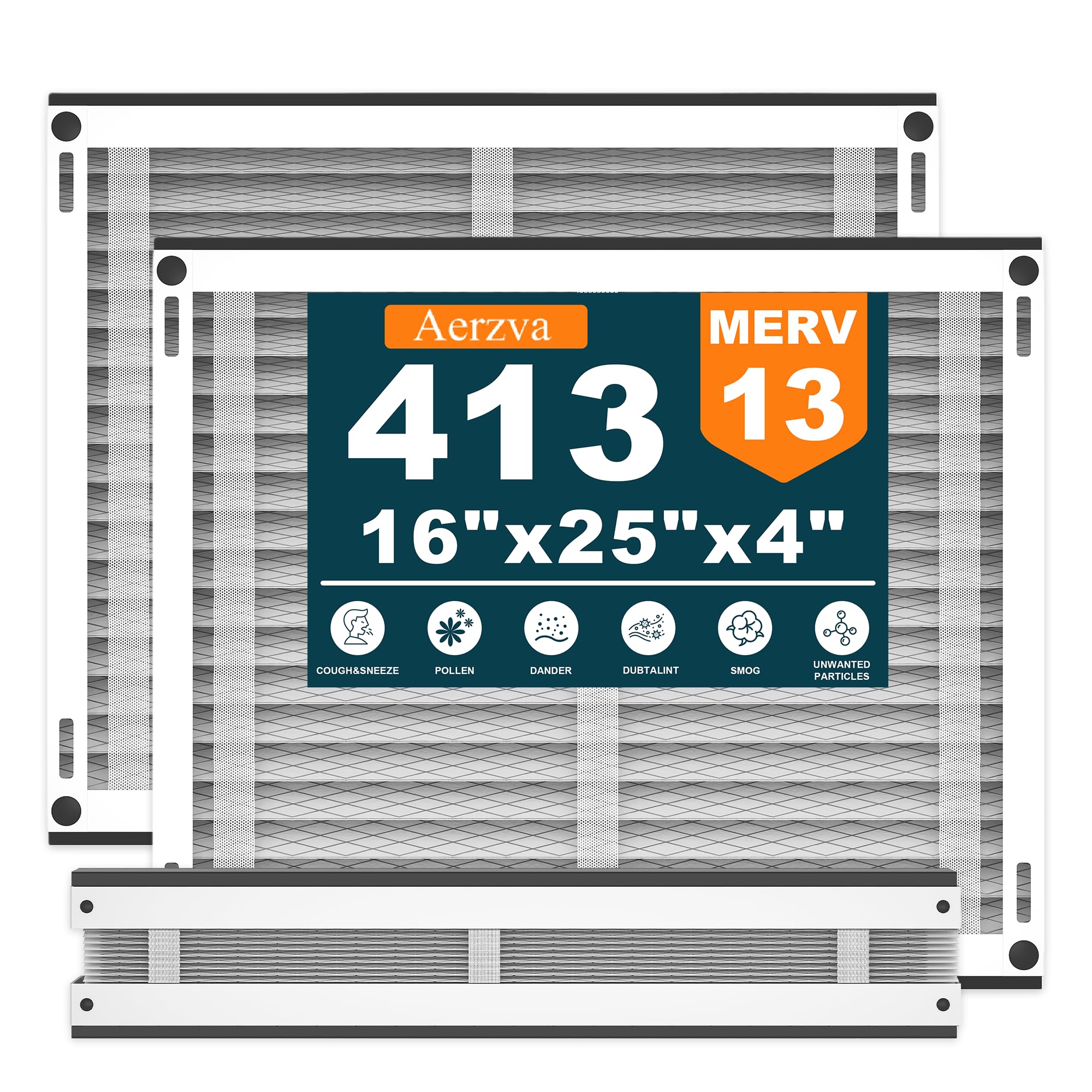 Photo 1 of 3 Pack 413 Replacement Filter Compatible with AprilAire 413 Whole House Models 1410, 1610, 2410, 2416, MERV 13 Furnace Filter Replacement, Actual Size: 16x28x4in, Nominal Size: 16x25x4in