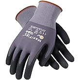 MaxiFlex Seamless Knit Nylon Gloves with Nitrile Coat and Micro Foam Grip on Palm and Fingers Cut Resistance