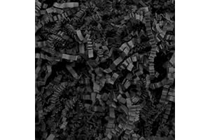 TCAIRG Crinkle Cut Paper Shred Filler (0.5 LB) for Gift Wrapping & Basket Filling - Black