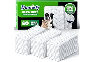 DOMUDY 60 Count Heavy Duty Dry Sweeping Cloths Refills for Swiffer Sweeper Mop, Deep Clean Sweeper Pet Mop Pads for Multi Surface Floor Mopping & Cleaning, Disposable Dry Pad Refills Floor Duster, Unscented