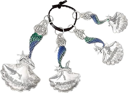 Amazon Com Ganz Er32710 Silver Tone Mermaid Decorative Set