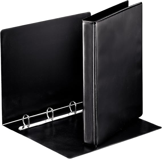 Esselte 4 Ring Binder, PP, Holds up to 190 Sheets, 42 mm Spine, 49733 A4, Black Amazon.co.uk