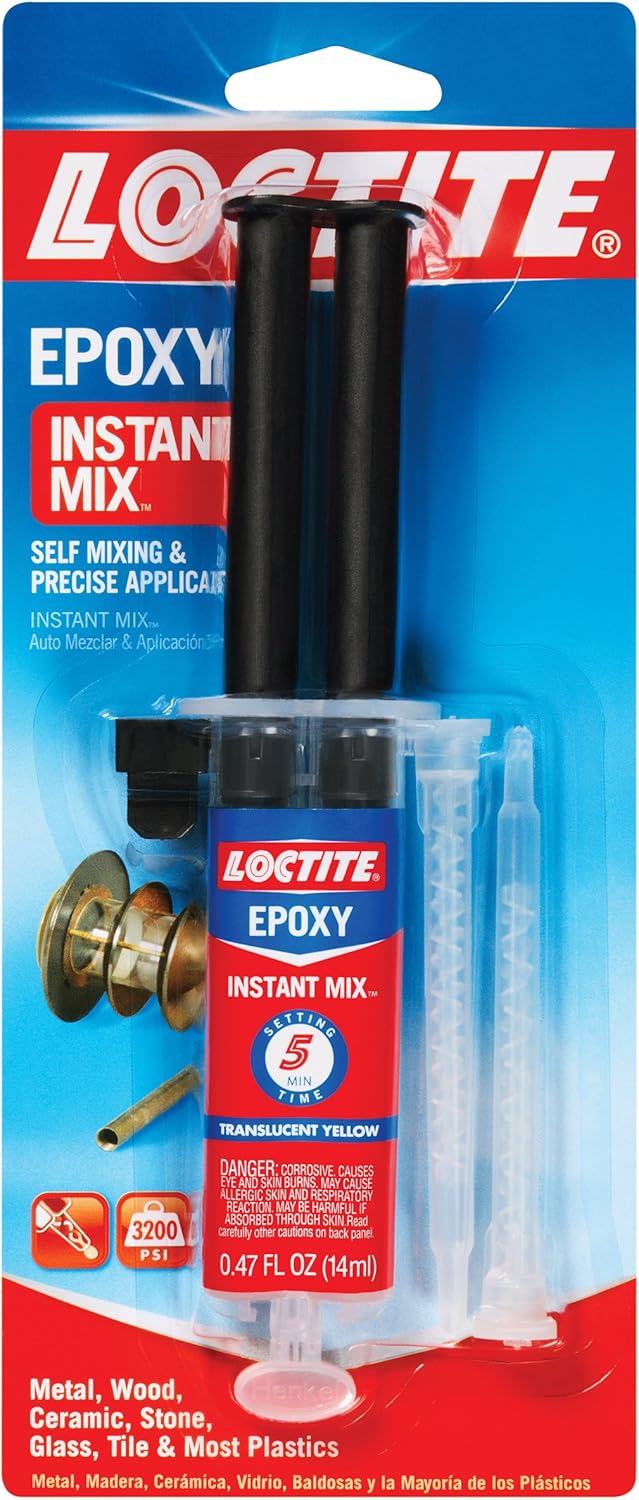 Loctite 13658686 Epoxy Five Minute Instant Mix, 0.47 fl. oz. Syringes
