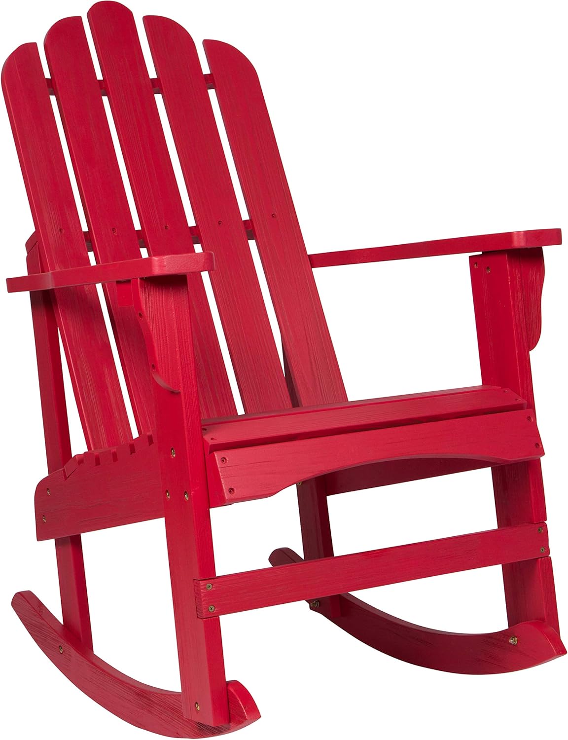 Shine Company 4699CR Marina II Porch Rocker with Hydro-TEX Finish, Chili Red Rocking Adirondack Chair : Garden & Outdoor