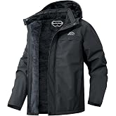 MAOYSSEN Men's Waterproof Ski Jacket Warm Winter Hooded Snowboarding Windbreaker Mountain Snow Coat