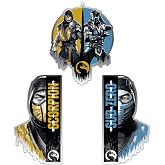 Elektroplate Mortal Kombat Scorpion &amp; Sub-Zero Dynamic Car Decal Set of 3 | Officially Licensed, Weatherproof Automotive Grade Vinyl Character Stickers for Water Bottle, Gaming Gear &amp; More