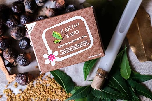Earthy Sapo Reetha Shampoo Bar - Suitable For Dry Hair