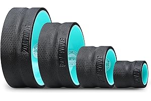 4 Pack Back Roller - Foam Roller for Physical Therapy & Exercise, Spine Wheel for Deep Tissue Massage, Yoga Wheel for Back Pa