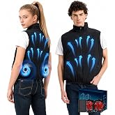 Lvkakmox 21V Cooling Fan Vest for Men and Women, With Max 12000 RPM 2 Fan &amp; Up to 16 Hours Runtime 20000mAh Battery