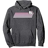 Hello Kitty Nerd Glasses Retro Stripe Hoodie Pullover Hoodie