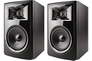 JBL PROFESSIONAL (2) JBL 306P MkII 6" 2-Way Powered Studio Reference Monitors Monitoring Speakers
