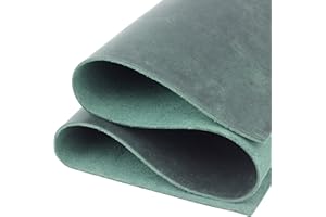 TOP-RANK LEATHER SINCE 2015 Toprank Genuine Leather Sheets for Crafts 12''X12'' Precut Full Grain Leather Tooling Leather (1.6mm) Cowhide Leather Pieces Square, Grassgreen