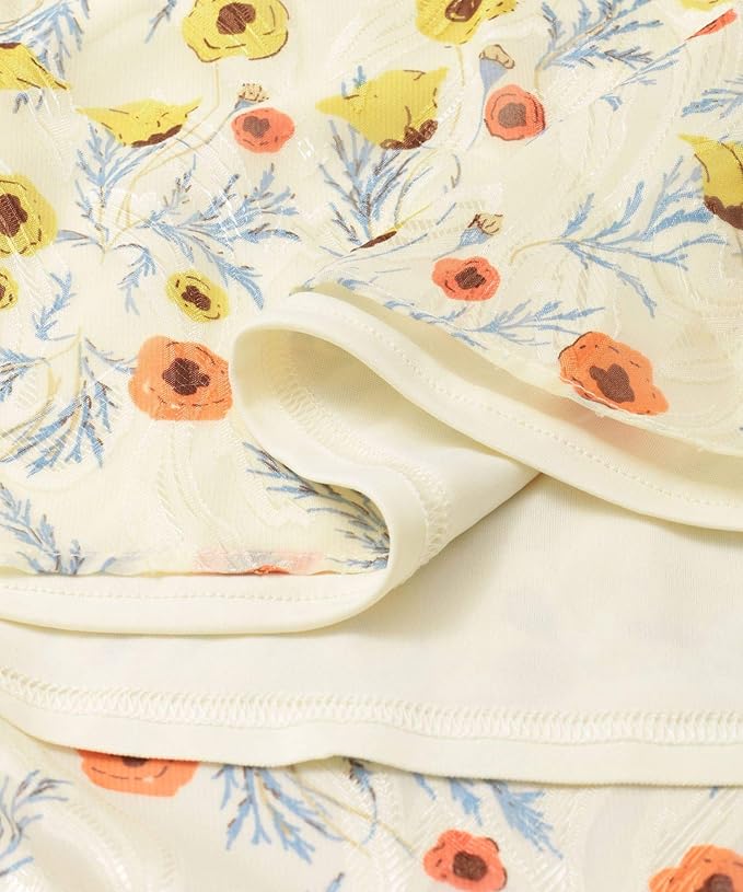 Amazon ケービーエフ ワンピース ドレス 花柄ジャガードプリーツワンピース レディース Kb04 26c170 Ivory One ワンピース チュニック 通販