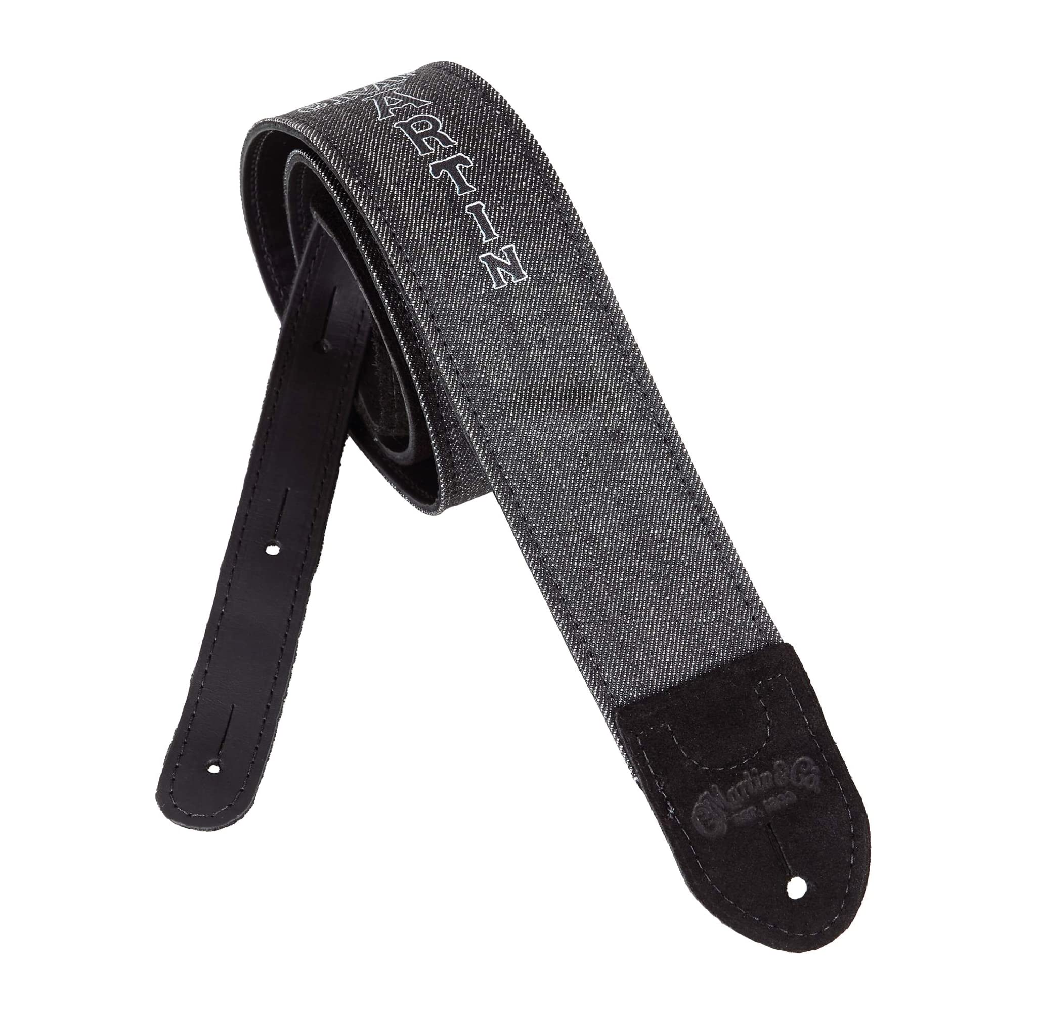 MARTIN 18a0116 Reversible Denim Guitar Strap Black, One Size