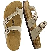 CUSHIONAIRE Women's Luna Cork Footbed Sandal With +Comfort