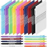 Teling 100 Pcs Inspirational Pens in Bulk Motivational Ballpoint Pens Bulk with Funny Sayings Quotes Positive Thank You Gifts for Adults Employees Coworkers Team Staff(Classic Colors,Classic Style)