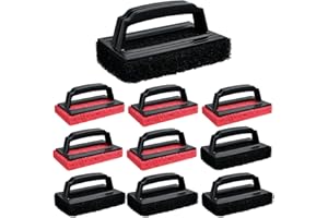Aemygo 10 Pcs Screen Printing Scrub Pad with Handle, Chemical Resistant Screen Print Ink Cleaning Brush, Silkscreen Ink Remover Scrub Cleaner Supplies for Degreasing Reclaiming Mesh Frames